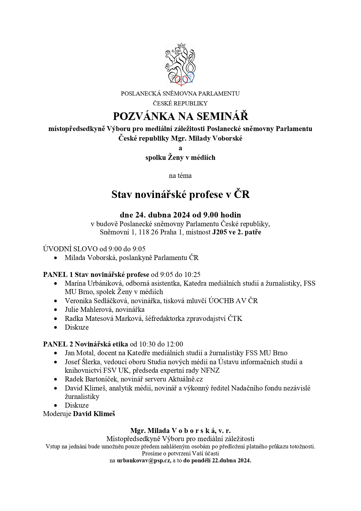 Pozvánka PSP
